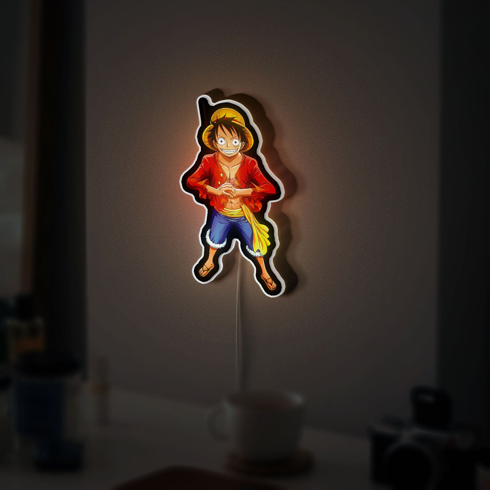 One Piece Luffy 3D Light Box - Anime Character LED Night Light, Pirate King Glow Decor for Anime Fans & Manga Lovers 