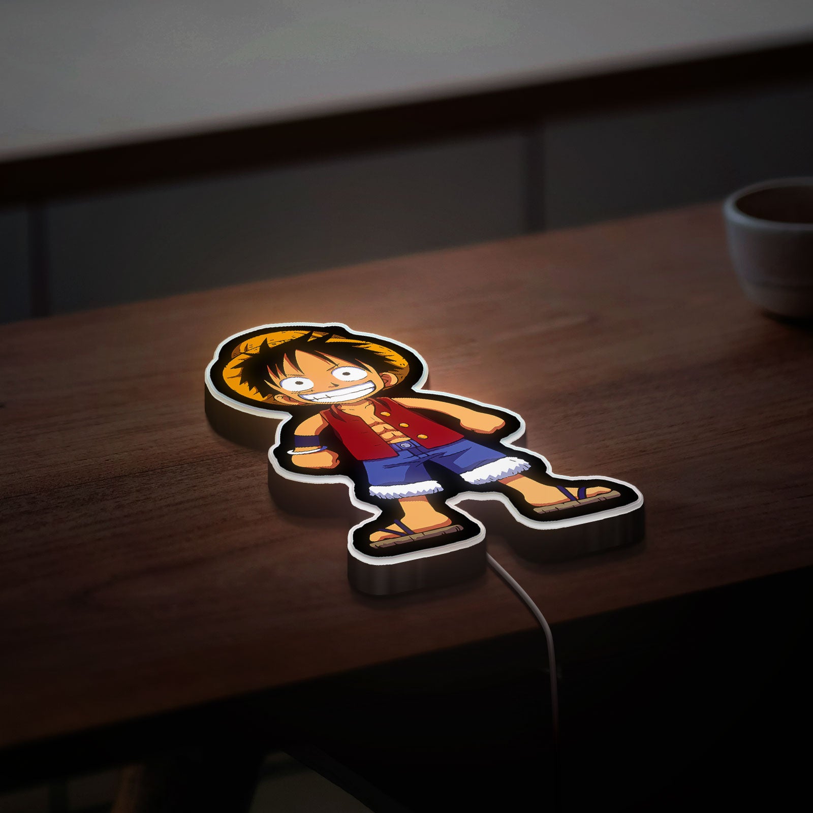 One Piece 3D Light Box - Chibi Straw Hat Crew LED Night Light, Anime Character Decor for Luffy Fans, Japanese Manga Themed Gift 