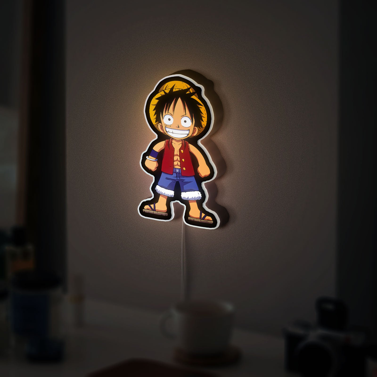 One Piece 3D Light Box - Chibi Straw Hat Crew LED Night Light, Anime Character Decor for Luffy Fans, Japanese Manga Themed Gift 