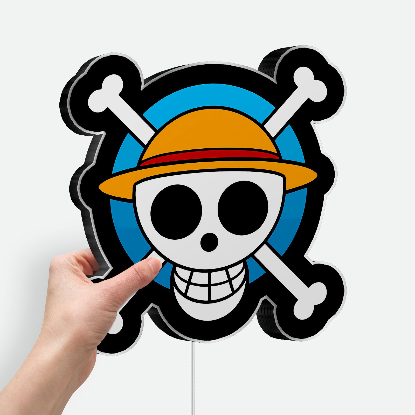 One Piece 3D Light Box - Anime LED Night Light with Mugiwaras Logo, Cool Pirate Decor for Fans of Luffy and Crew 