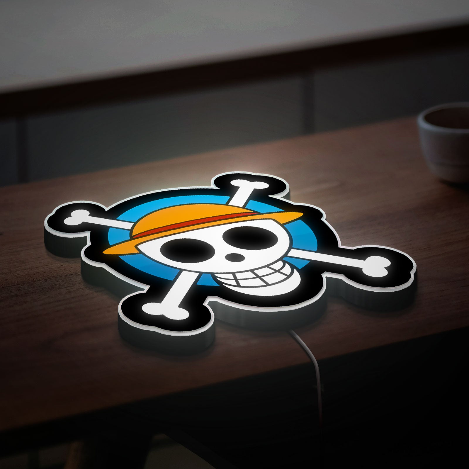 One Piece 3D Light Box - Anime LED Night Light with Mugiwaras Logo, Cool Pirate Decor for Fans of Luffy and Crew 