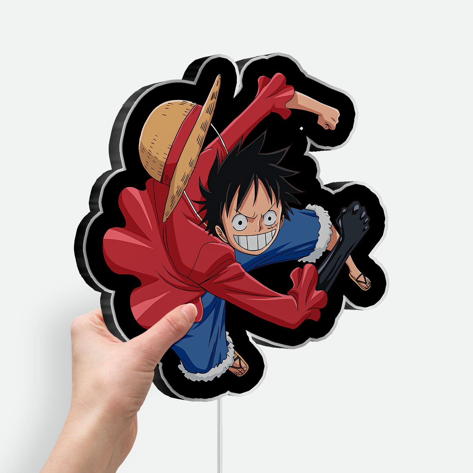 Anime Character 3D Light Box - One Piece Inspired LED Night Light, Manga Art Decor for Otaku & Anime Fans 