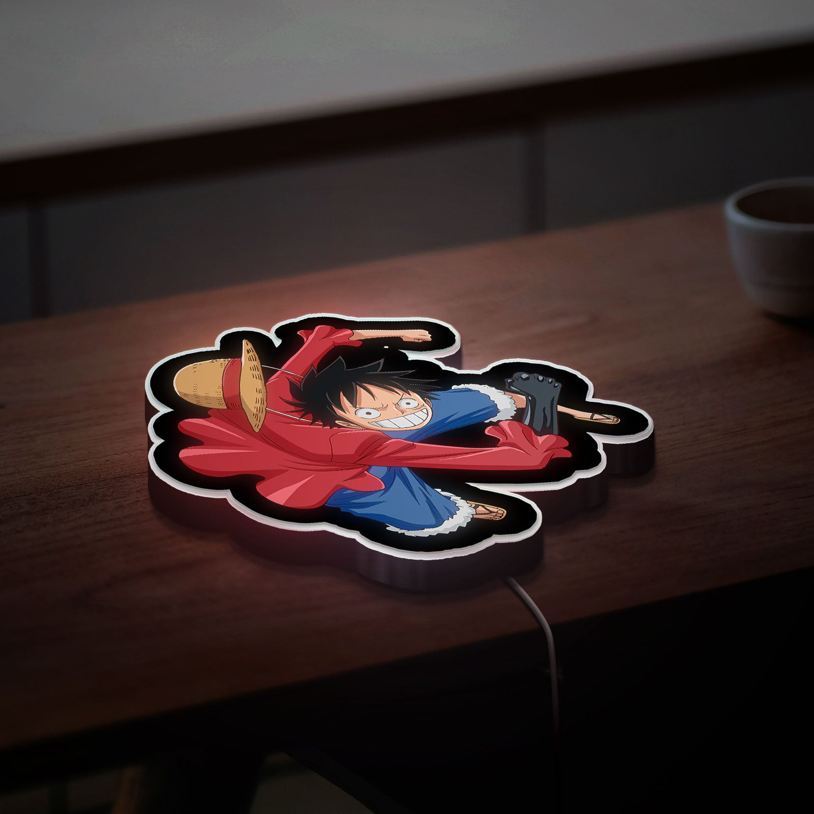 Anime Character 3D Light Box - One Piece Inspired LED Night Light, Manga Art Decor for Otaku & Anime Fans 