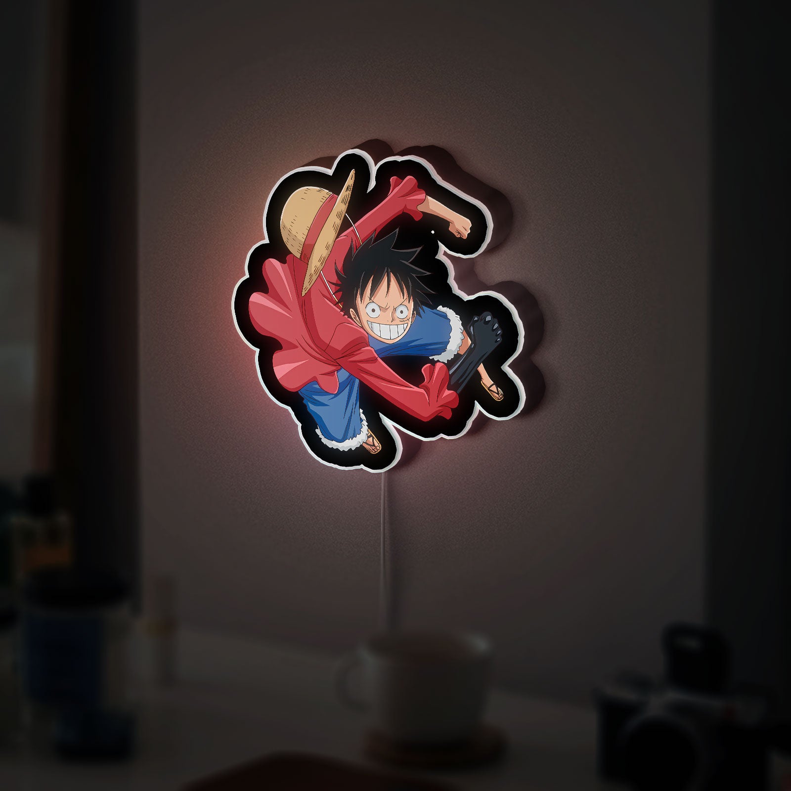 Anime Character 3D Light Box - One Piece Inspired LED Night Light, Manga Art Decor for Otaku & Anime Fans 