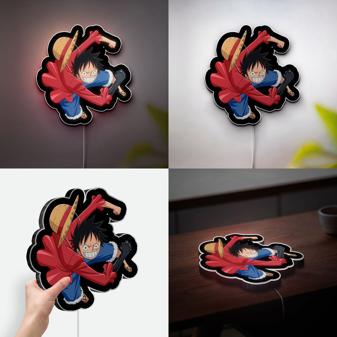 Anime Character 3D Light Box - One Piece Inspired LED Night Light, Manga Art Decor for Otaku & Anime Fans 