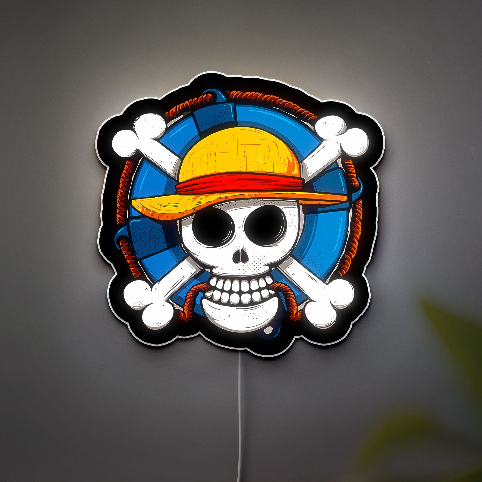 One Piece 3D Light Box - Anime Logo LED Night Light, Pirate Themed Decor for Fans, Cool Gift for Luffy & Zoro Lovers