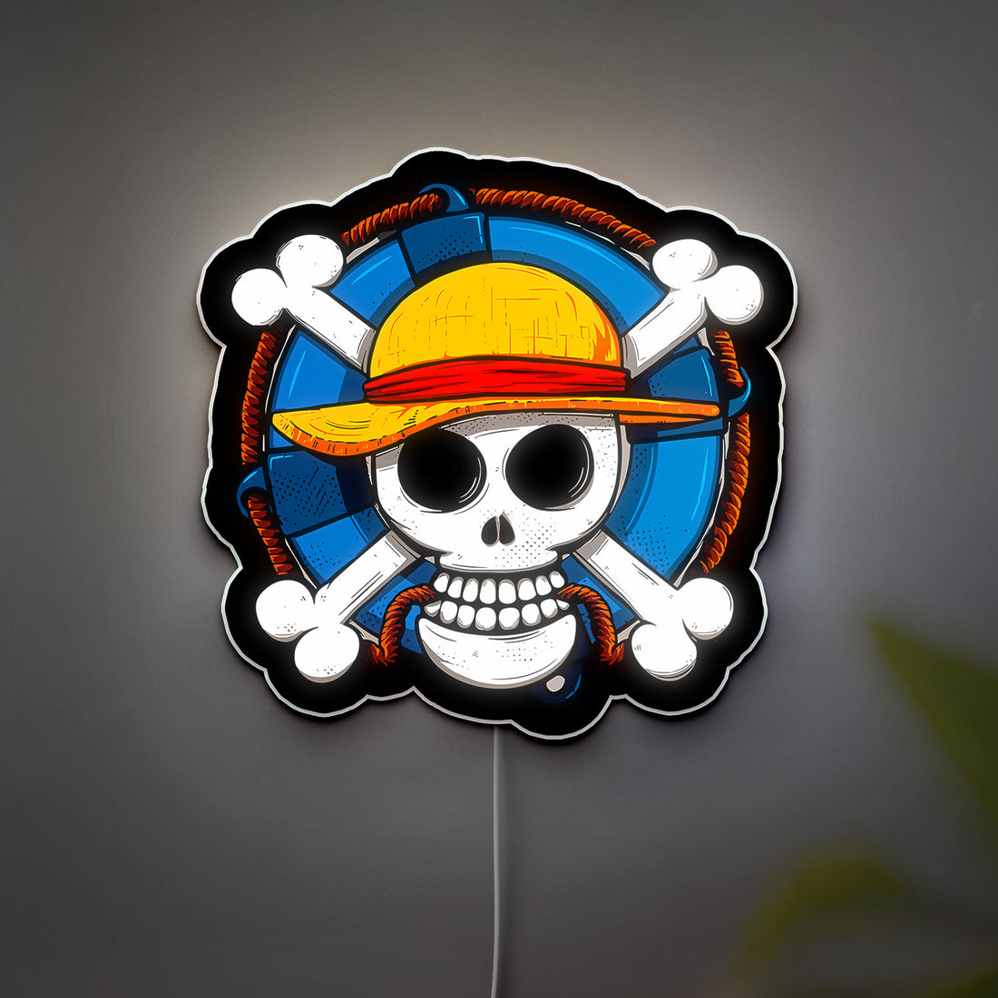 One Piece 3D Light Box - Anime Logo LED Night Light, Pirate Themed Decor for Fans, Cool Gift for Luffy & Zoro Lovers