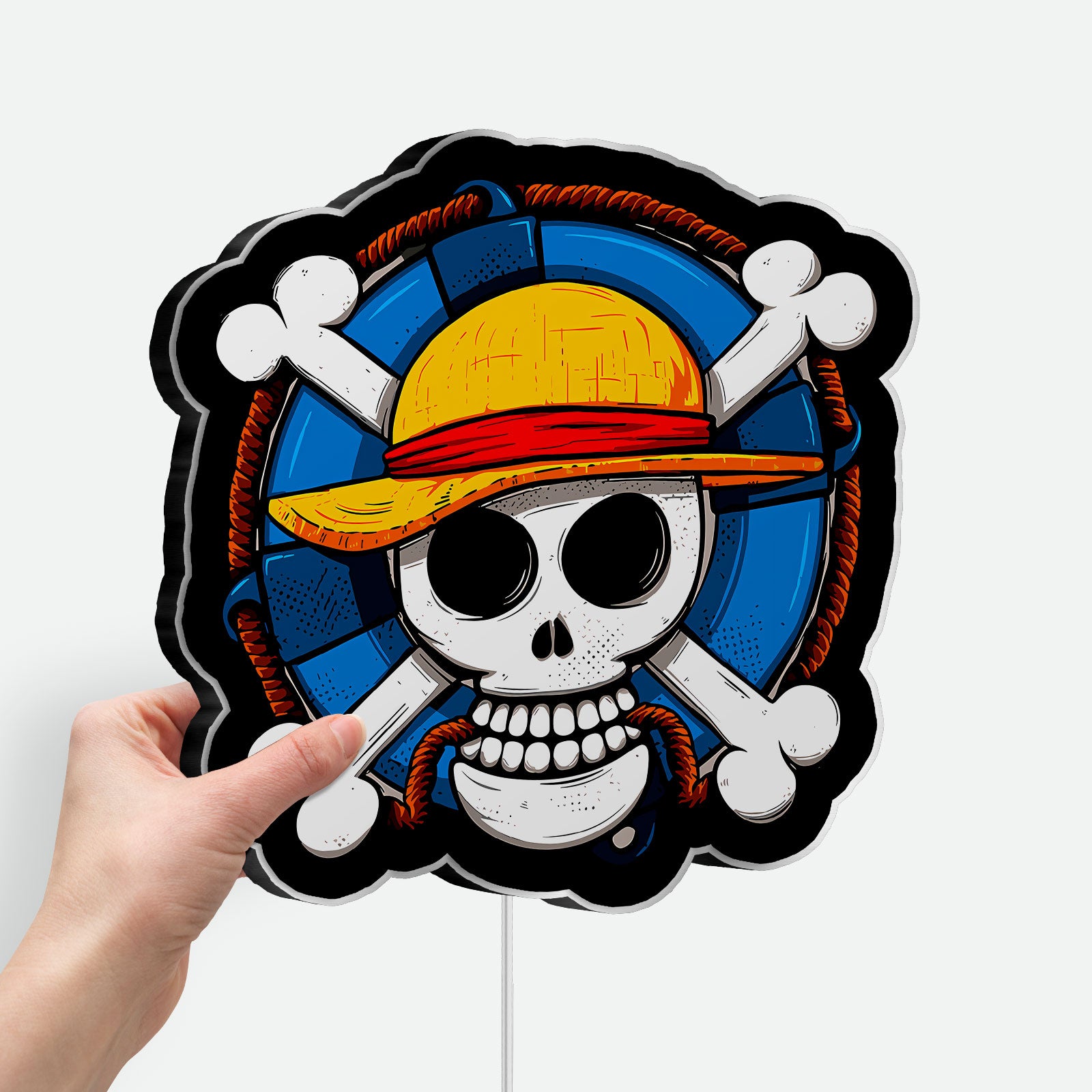 One Piece 3D Light Box - Anime Logo LED Night Light, Pirate Themed Decor for Fans, Cool Gift for Luffy & Zoro Lovers
