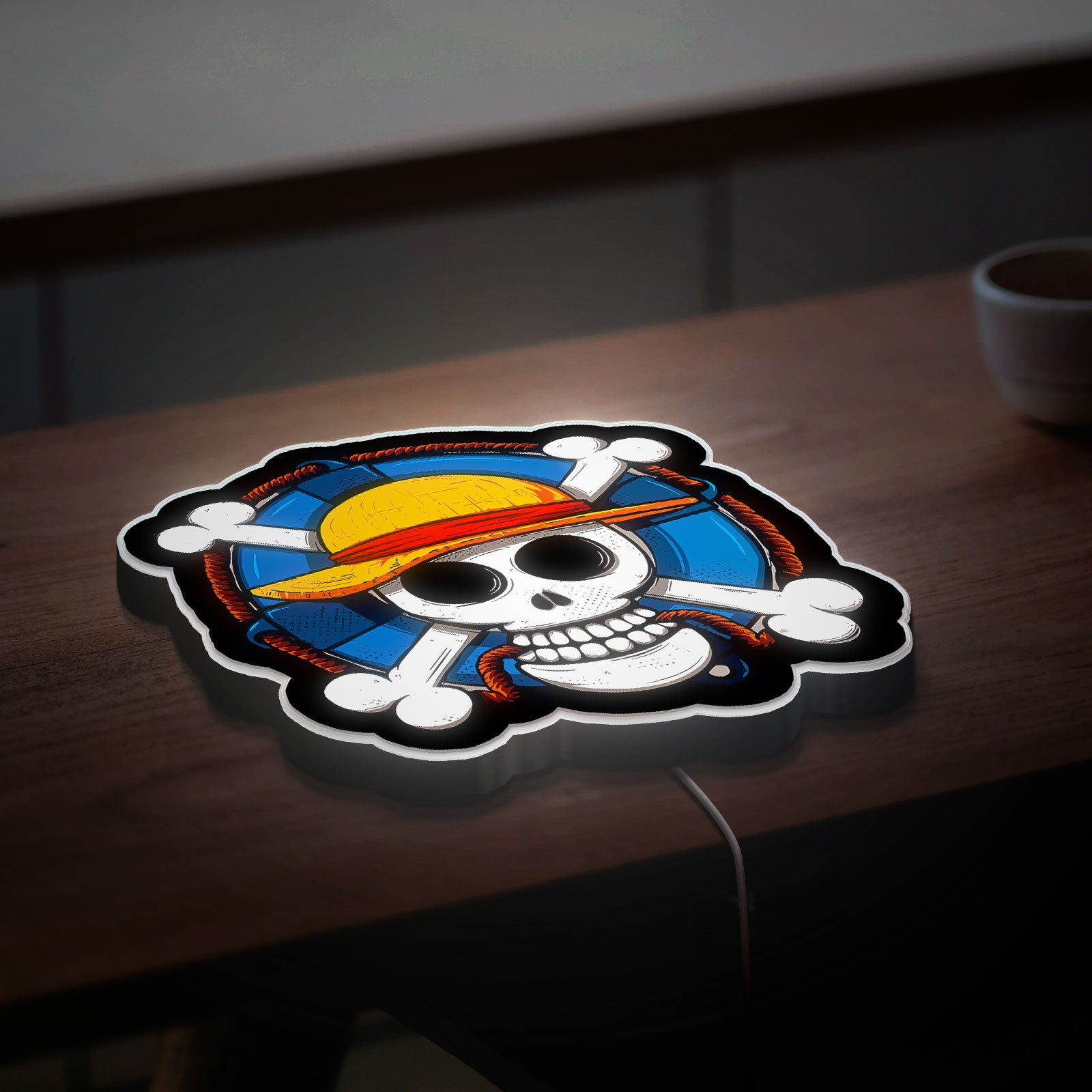 One Piece 3D Light Box - Anime Logo LED Night Light, Pirate Themed Decor for Fans, Cool Gift for Luffy & Zoro Lovers