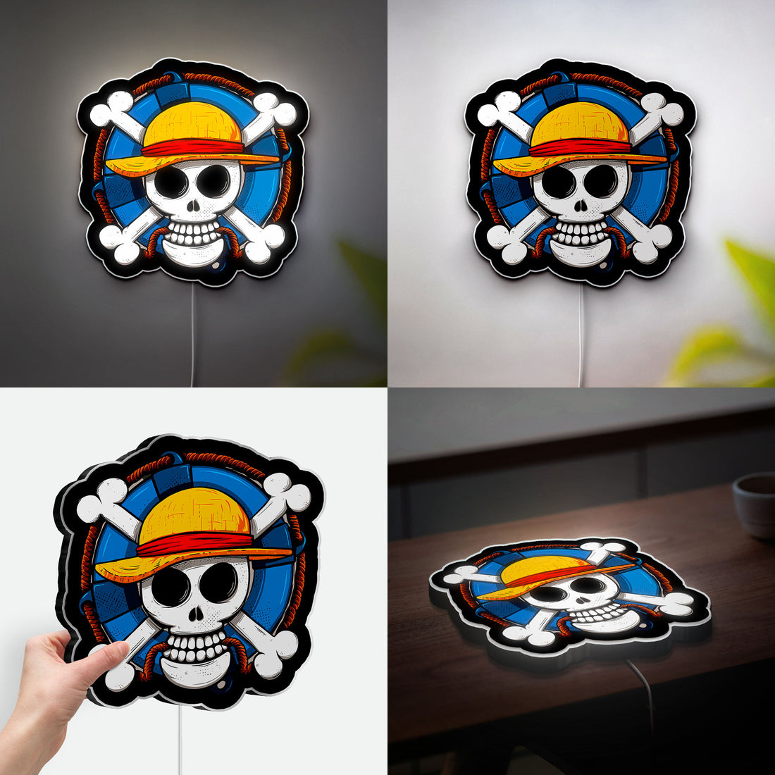 One Piece 3D Light Box - Anime Logo LED Night Light, Pirate Themed Decor for Fans, Cool Gift for Luffy & Zoro Lovers
