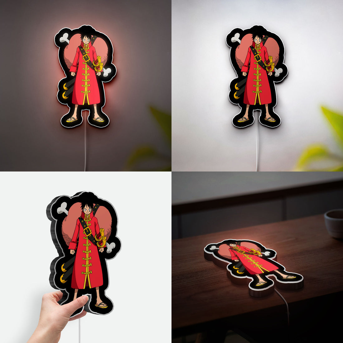Monkey D. Luffy Film Z 3D Light Box - Anime Character LED Night Light, One Piece Movie Themed Decor for Otaku Fans 