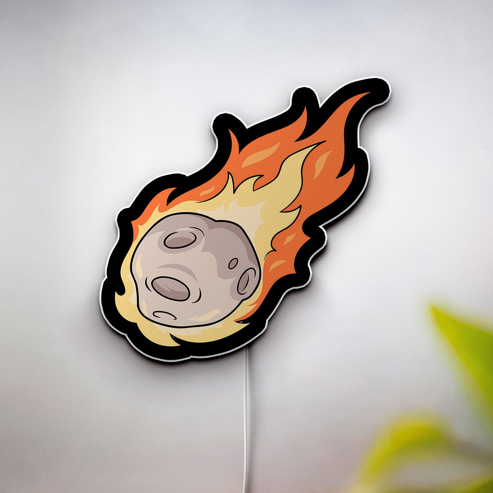 Meteor Glow Light - Cosmic Impact Night Light, Space Themed 3D Art for Astronomy Fans & Sci-Fi Room Decor 