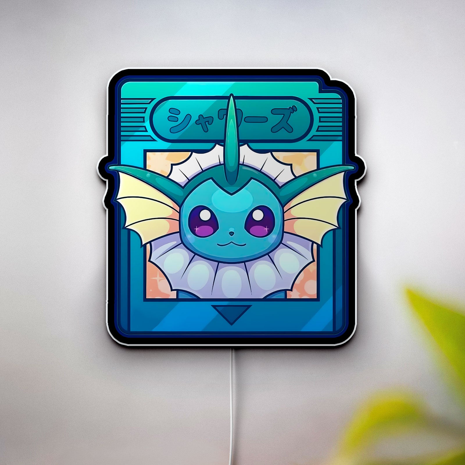 Pokemon Vaporeon 3D Light Box - Cute Eeveelution LED Night Light, Anime Pokemon Decor for Fans & Kids Room 