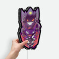 Pokemon Ghost Trio 3D Light - Gengar Haunter Gastly Glow Art, Spooky Anime Night Light for Pokemon Fans & Gothic Game Rooms 