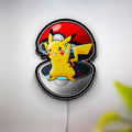 Pikachu with Pokeball 3D Light Box - Pokemon LED Night Light, Anime Character Decor for Gaming Room & Gift for Fans 