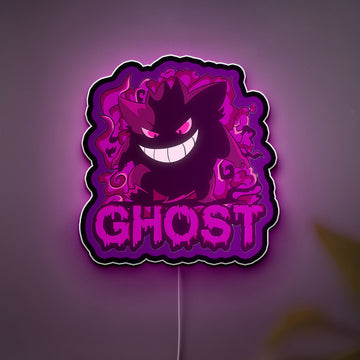 Ghost Pokemon 3D Light Box - Spooky Cute LED Night Light, Anime Character Decor for Gamers & Pokemon Fans 