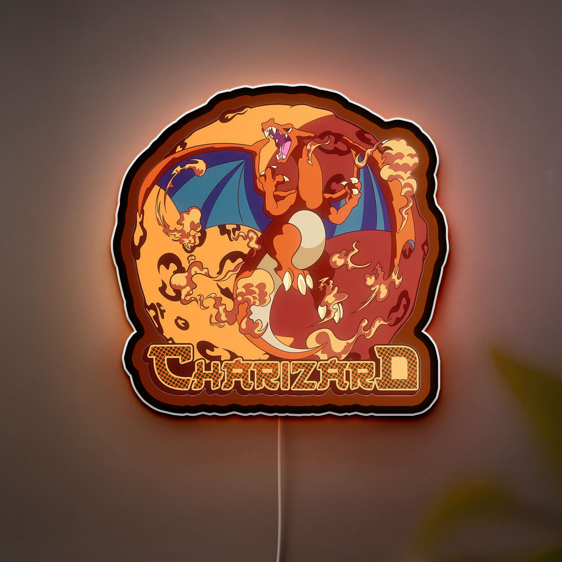 Charizard 3D Light Box - Glowing Pokemon LED Night Light, Anime Gaming Room Decor, Perfect Gift for Pokemon Fans 