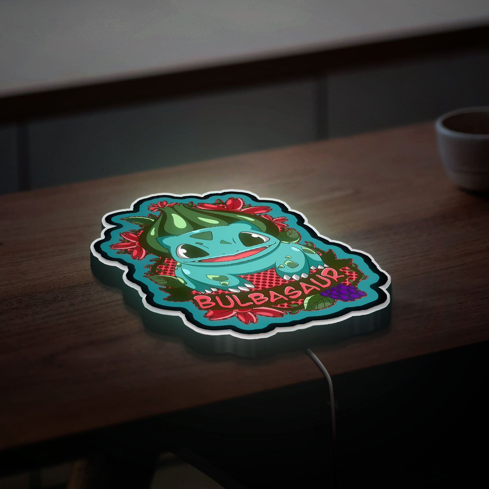 Pokemon 3D Light Box - Bulbasaur Glow Decor, Anime LED Night Light for Gamers & Pokemon Collectors

