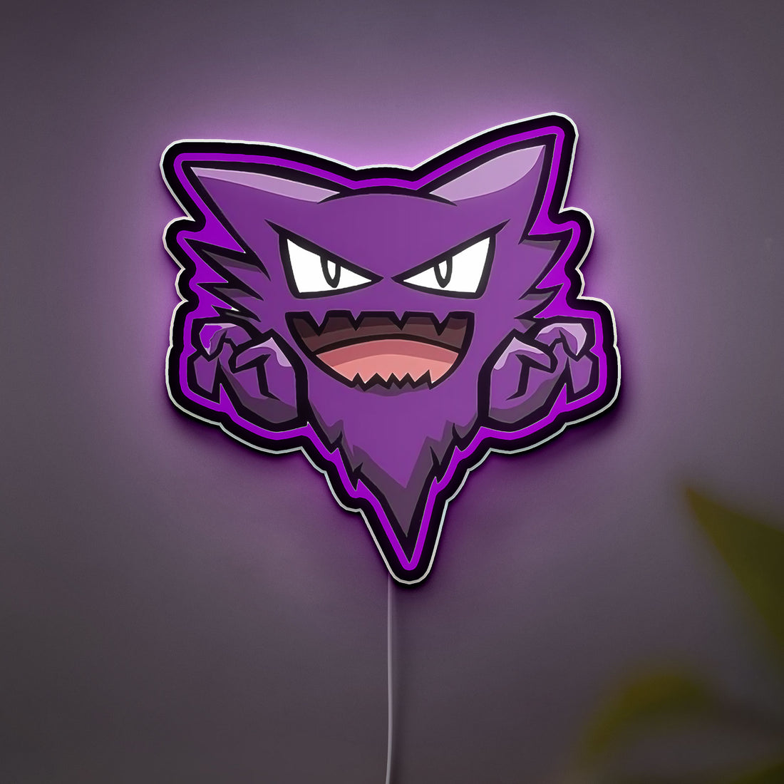 Haunter Pokemon 3D Light Box - Ghost Type Glow Decor, Spooky LED Night Light for Pokemon Fans, Gaming Room & Halloween Decor 