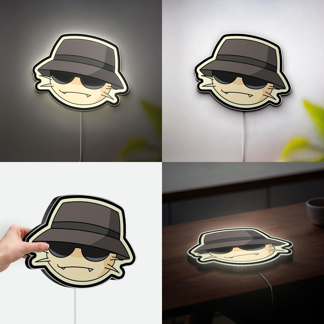 Pokemon Meowth 3D Light Box - Anime Art LED Night Light, Cute Cartoon Decor for Anime & Gaming Fans
