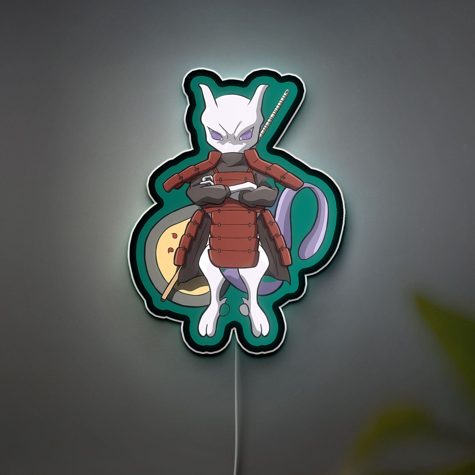 Mewdara 3D Light Box - Pokemon & Naruto Fusion LED Night Light, Anime Crossover Decor for Gamers & Otaku Fans

