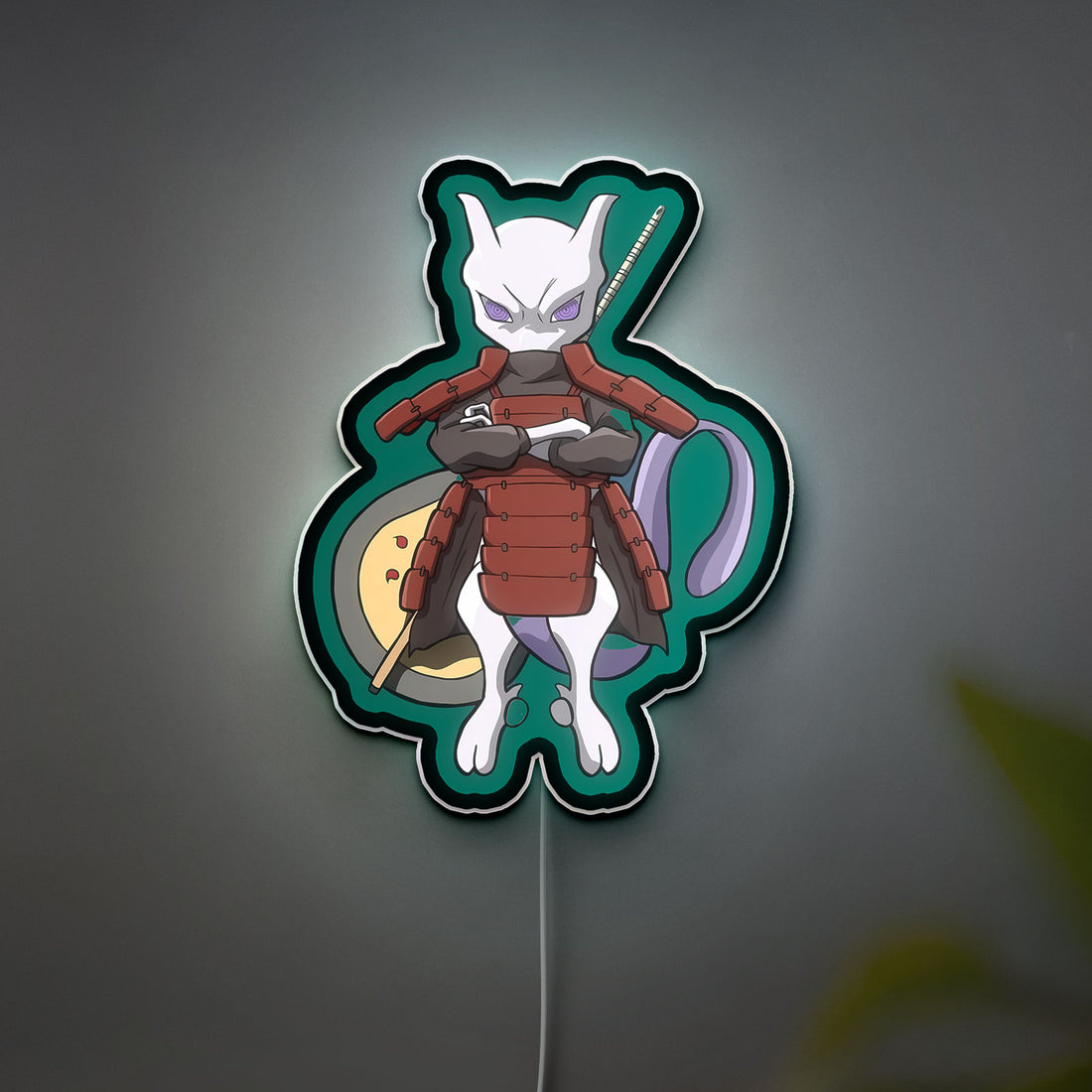 Mewdara 3D Light Box - Pokemon & Naruto Fusion LED Night Light, Anime Crossover Decor for Gamers & Otaku Fans
