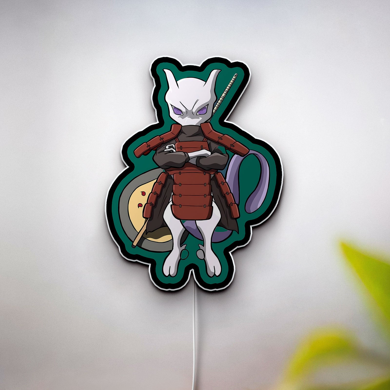 Mewdara 3D Light Box - Pokemon & Naruto Fusion LED Night Light, Anime Crossover Decor for Gamers & Otaku Fans
