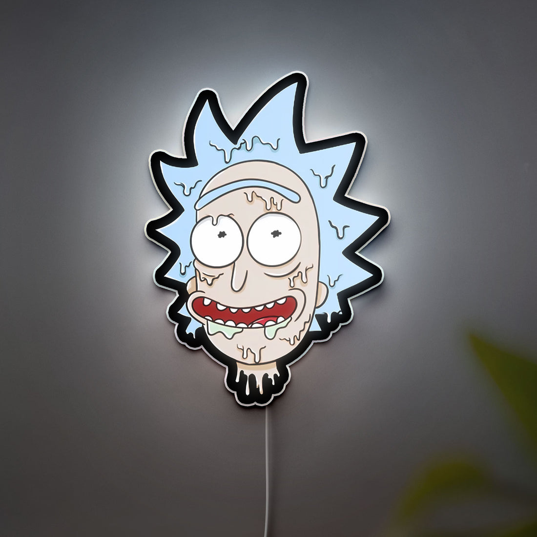 Rick and Morty Glow Light - Cartoon LED Wall Decor, Adult Swim Night Lamp, Sci-Fi Fan Gif
