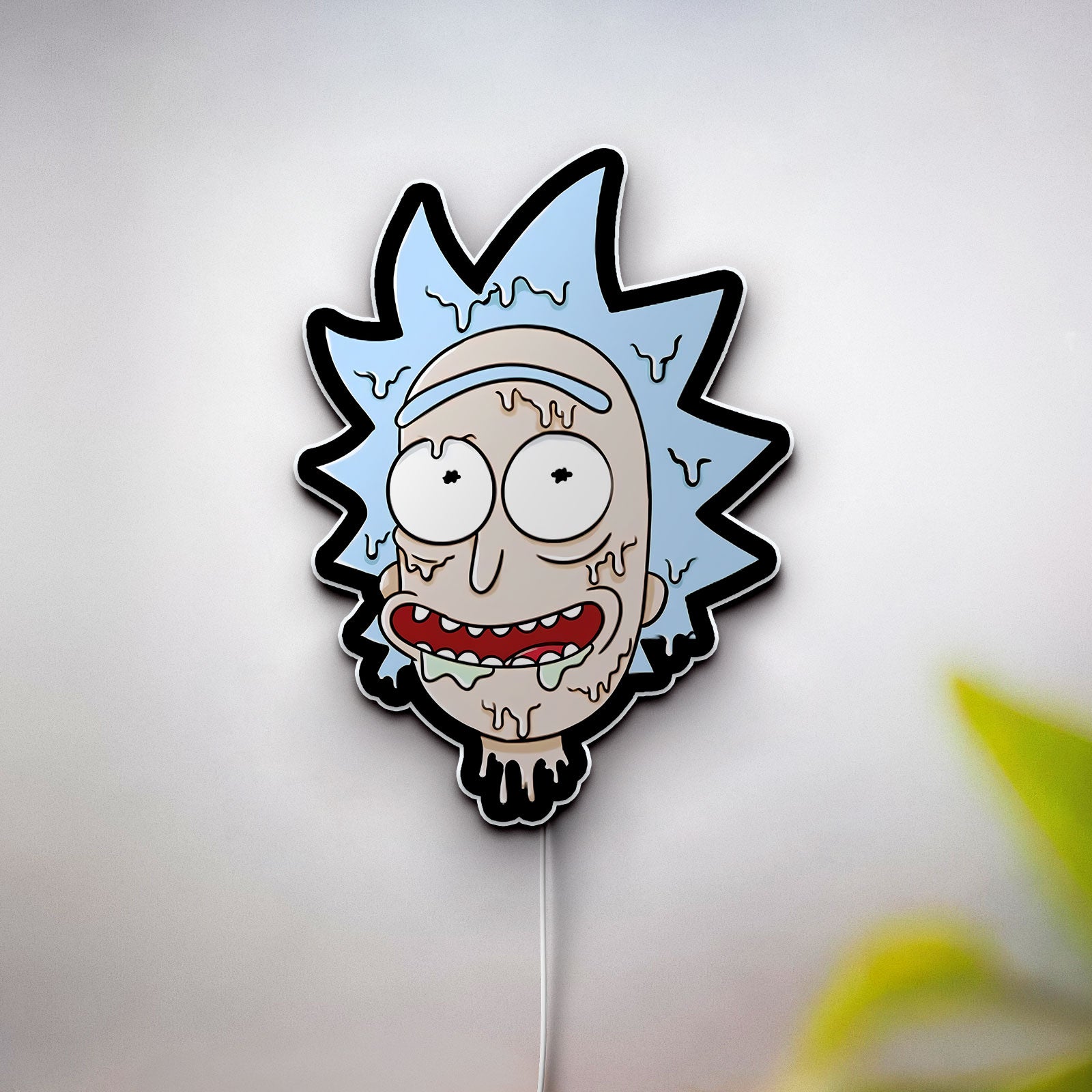 Rick and Morty Glow Light - Cartoon LED Wall Decor, Adult Swim Night Lamp, Sci-Fi Fan Gif
