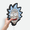 Rick and Morty Glow Light - Cartoon LED Wall Decor, Adult Swim Night Lamp, Sci-Fi Fan Gif
