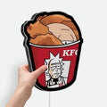 Rick and Morty Glow Light - Fast Food Cartoon LED Night Lamp, KFC Inspired Wall Decor, Funny Gift for Fans 