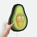 Avocado Rick LED Light - Rick and Morty Glow Art, Funny Cartoon Night Light, Unique Gift for Fans with Humorous Design 