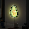 Avocado Rick LED Light - Rick and Morty Glow Art, Funny Cartoon Night Light, Unique Gift for Fans with Humorous Design 