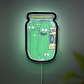 Pickle Rick Glow Light - Sci-Fi LED Night Lamp, Rick and Morty Inspired Decor, Funny Cartoon Gift for Fans
