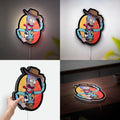 Rick and Morty Glow Light - Cartoon LED Wall Decor, Sci-Fi Night Lamp, Fun Gift for Fans
