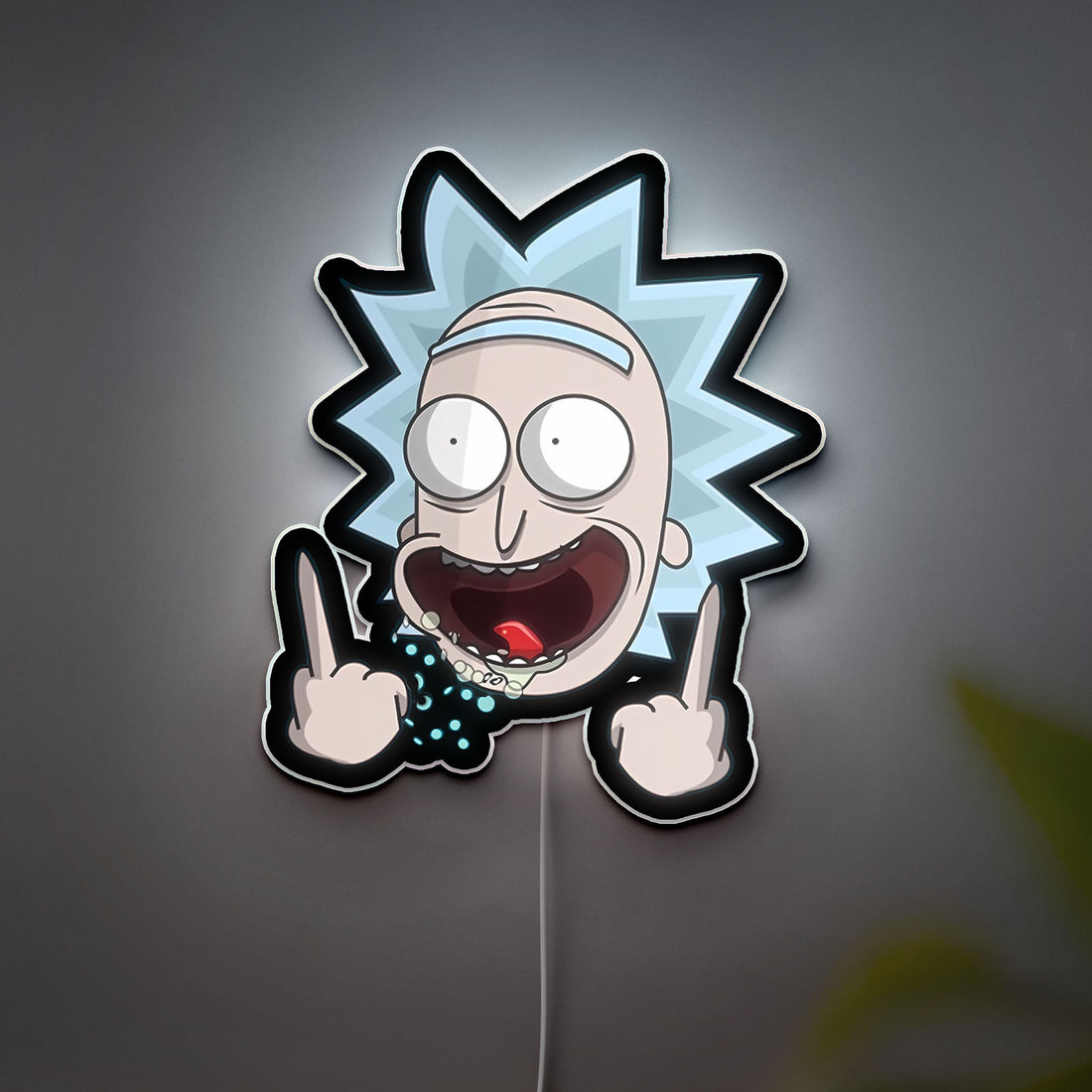 Rick and Morty Theme Wall Art Light, Sci-Fi Cartoon Decor Lamp, Unique Gift for Fans