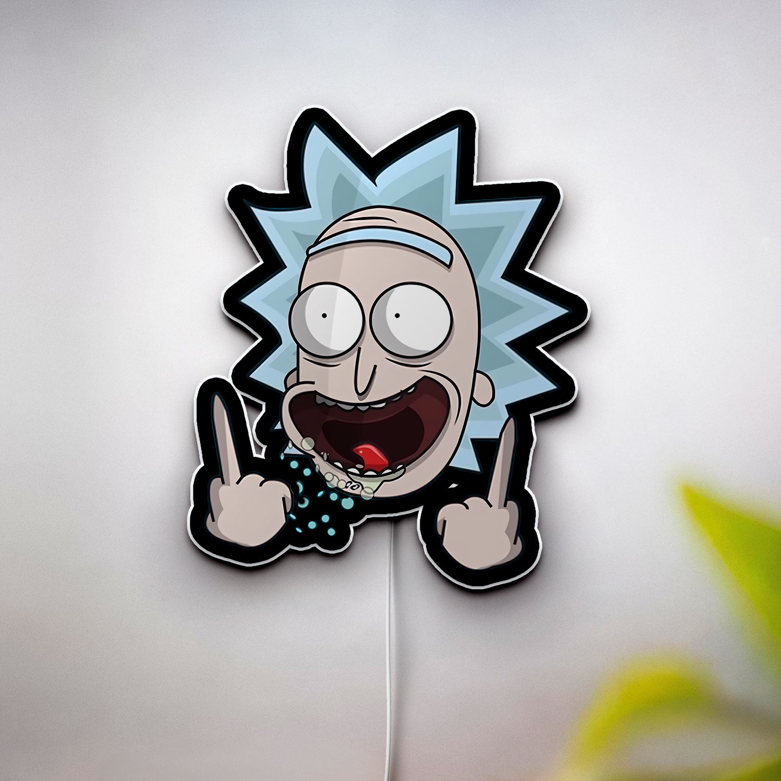 Rick and Morty Theme Wall Art Light, Sci-Fi Cartoon Decor Lamp, Unique Gift for Fans
