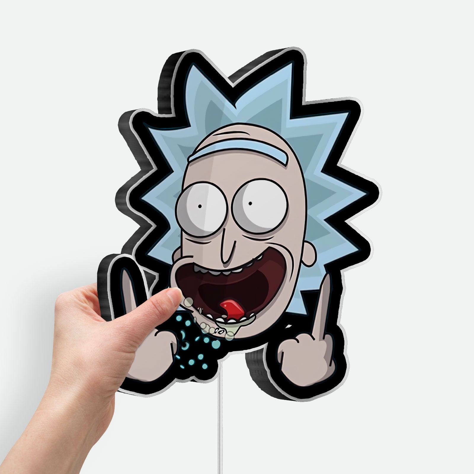 Rick and Morty Theme Wall Art Light, Sci-Fi Cartoon Decor Lamp, Unique Gift for Fans