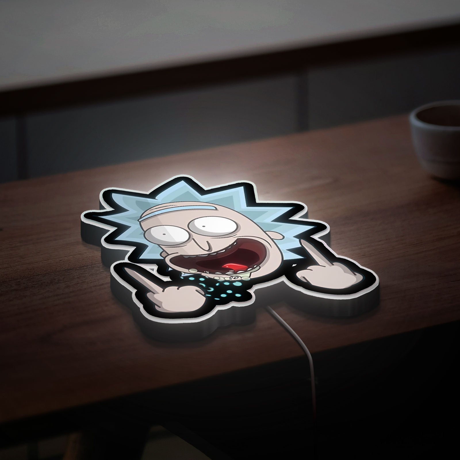 Rick and Morty Theme Wall Art Light, Sci-Fi Cartoon Decor Lamp, Unique Gift for Fans