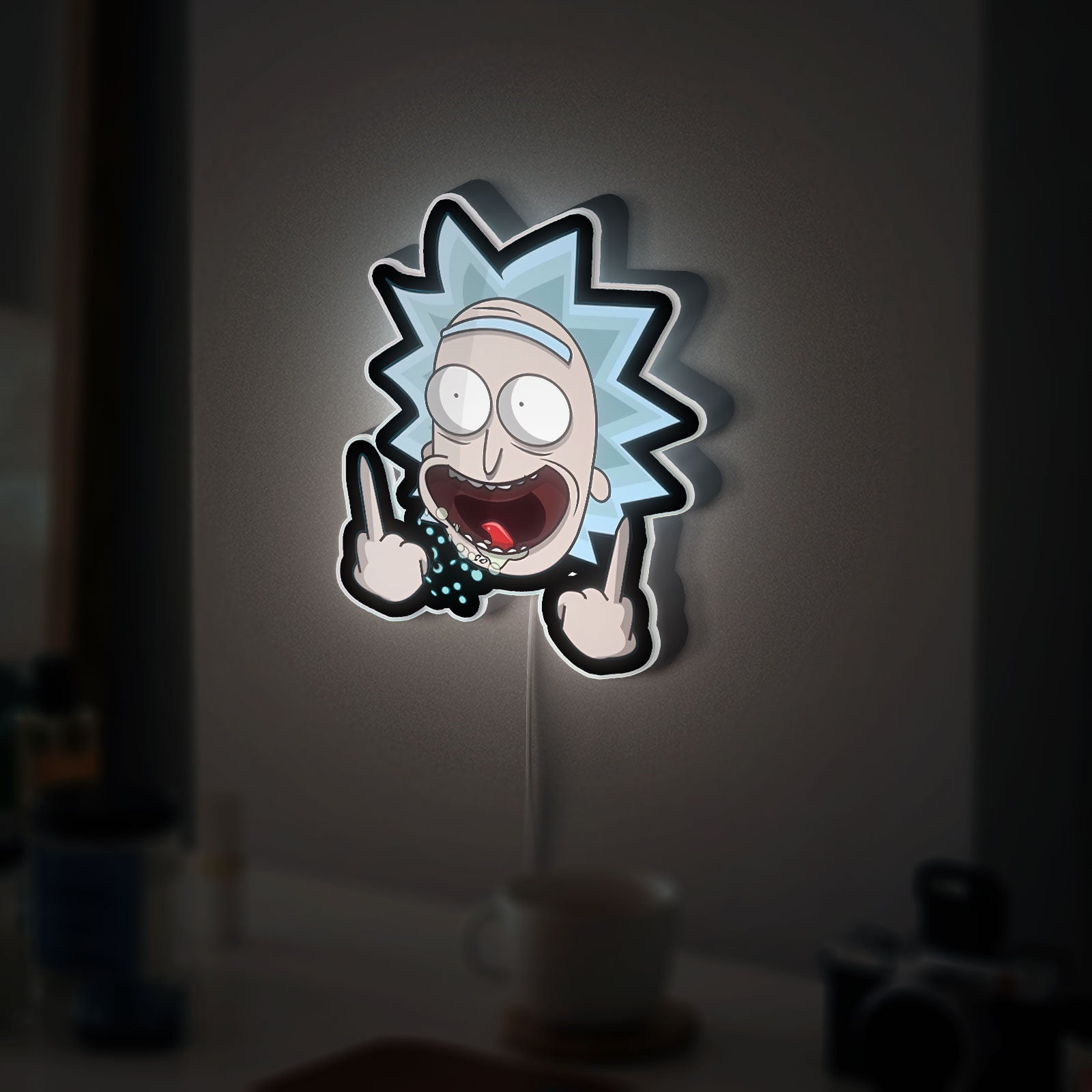 Rick and Morty Theme Wall Art Light, Sci-Fi Cartoon Decor Lamp, Unique Gift for Fans