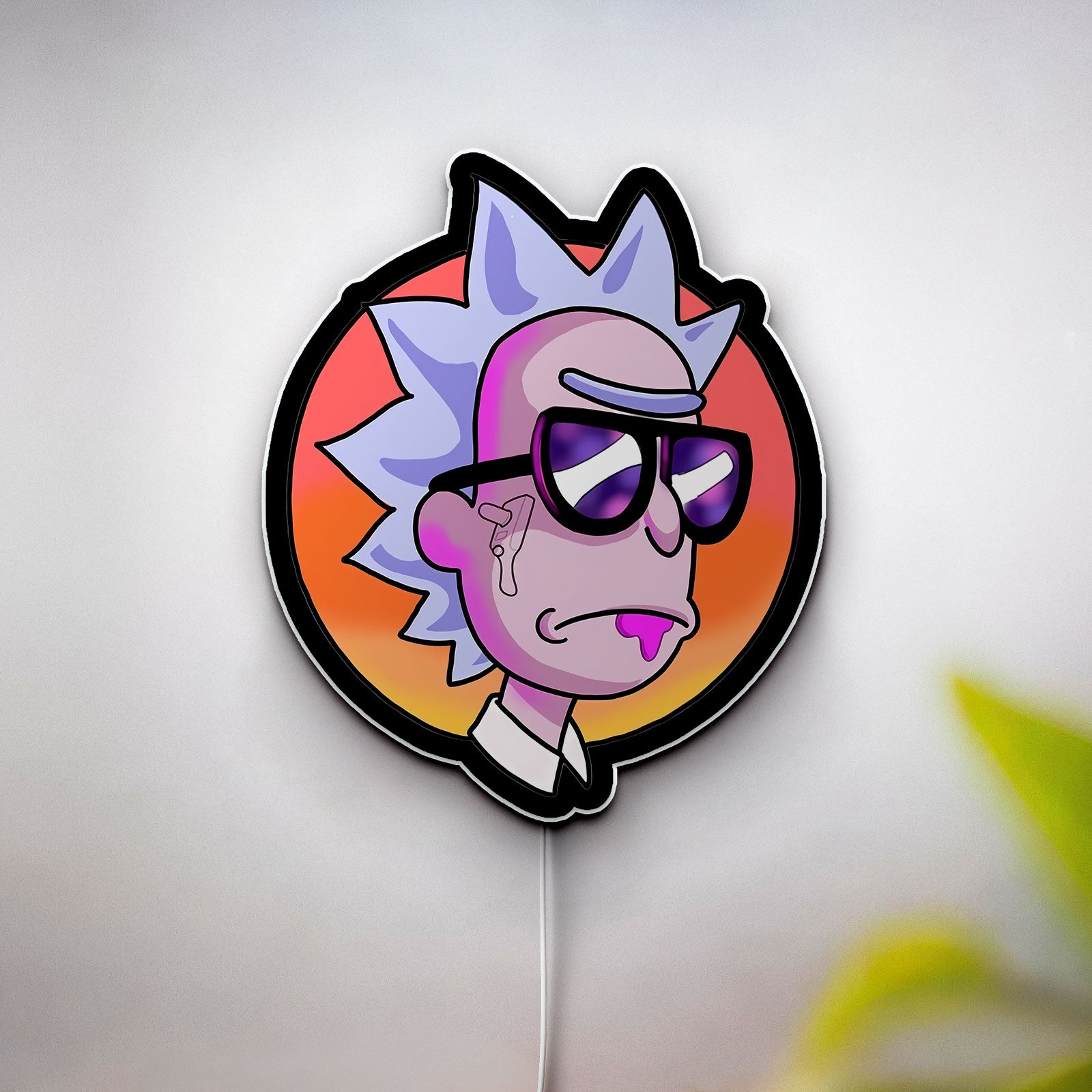 Rick and Morty Glow Wall Art - LED Light Sign with Chaotic Adventure Design, Fun Gift for Fans
