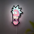Rick and Morty Glow Wall Art - Trippy Cartoon LED Night Light, Sci-Fi Room Decor, Funny Gift for Fans