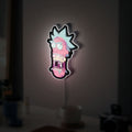 Rick and Morty Glow Wall Art - Trippy Cartoon LED Night Light, Sci-Fi Room Decor, Funny Gift for Fans