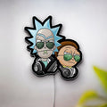 Rick and Morty Glow Wall Art - LED Cartoon Night Light, Sci-Fi Bedroom Decor, Funny Gift for Fans