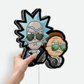 Rick and Morty Glow Wall Art - LED Cartoon Night Light, Sci-Fi Bedroom Decor, Funny Gift for Fans