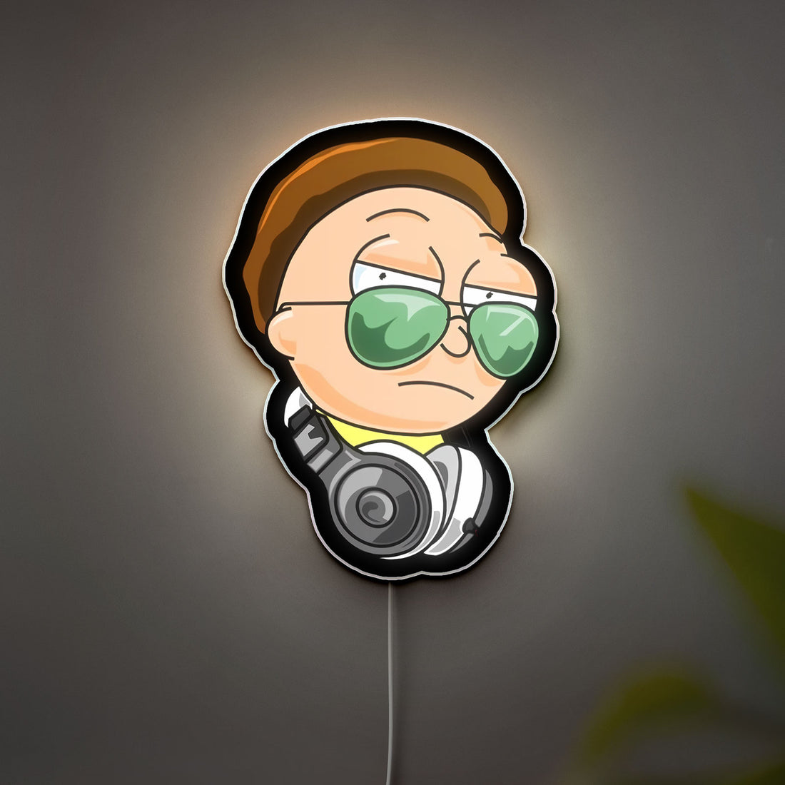Rick and Morty Glow Sign - Animated LED Wall Decor, Cartoon Character Night Light, Sci-Fi Fan Gift