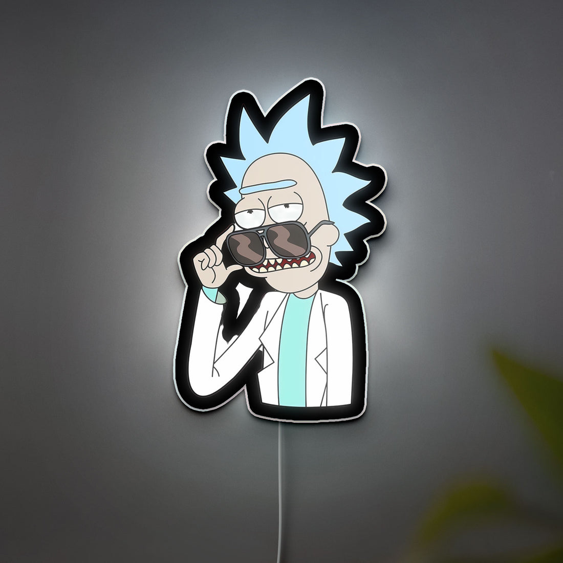 Rick Sanchez Glow Light - Sci-Fi LED Wall Decor, Rick and Morty Inspired Night Lamp, Cool Gift for Fans
