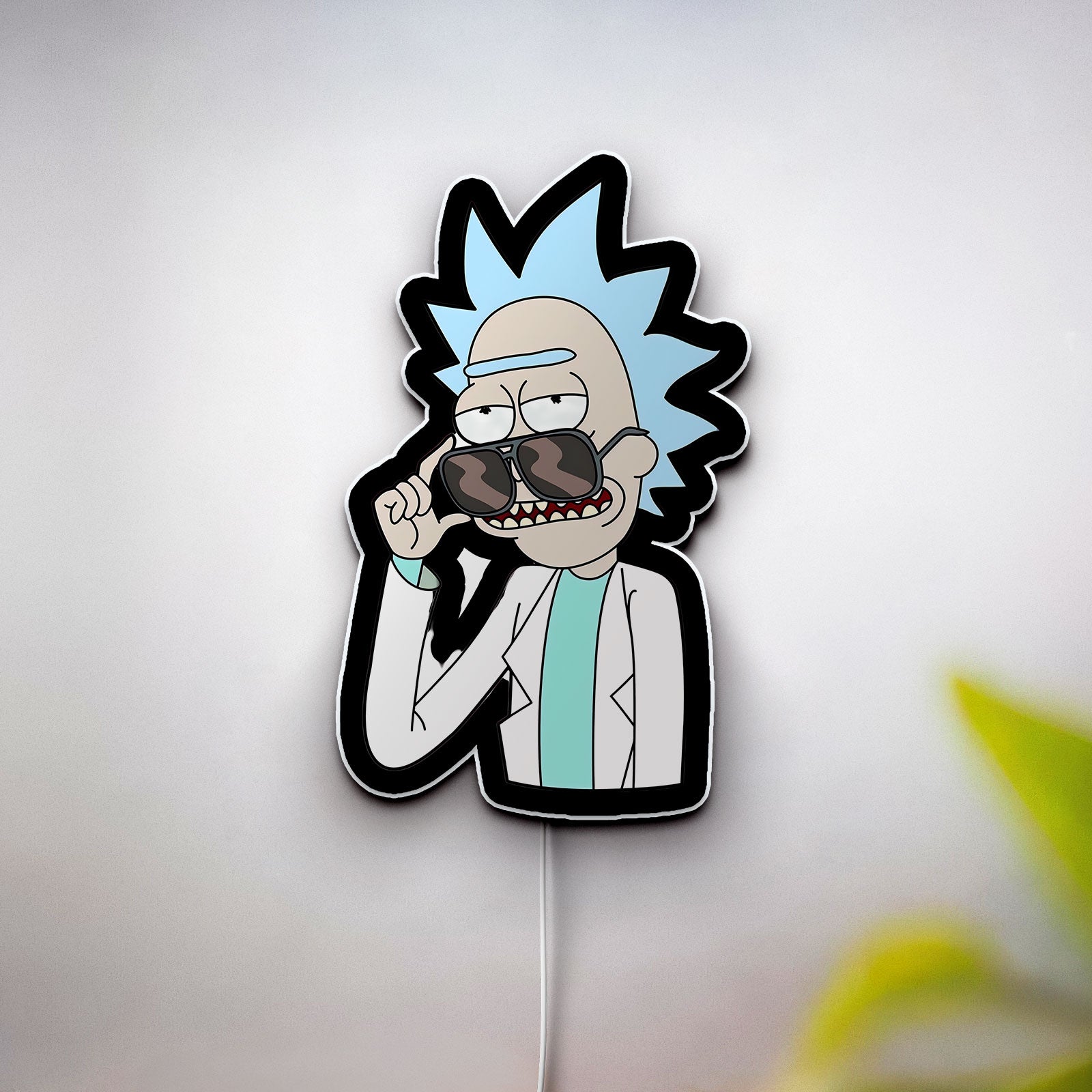 Rick Sanchez Glow Light - Sci-Fi LED Wall Decor, Rick and Morty Inspired Night Lamp, Cool Gift for Fans