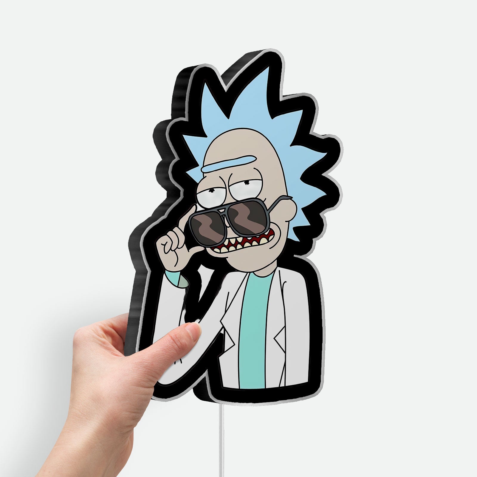 Rick Sanchez Glow Light - Sci-Fi LED Wall Decor, Rick and Morty Inspired Night Lamp, Cool Gift for Fans