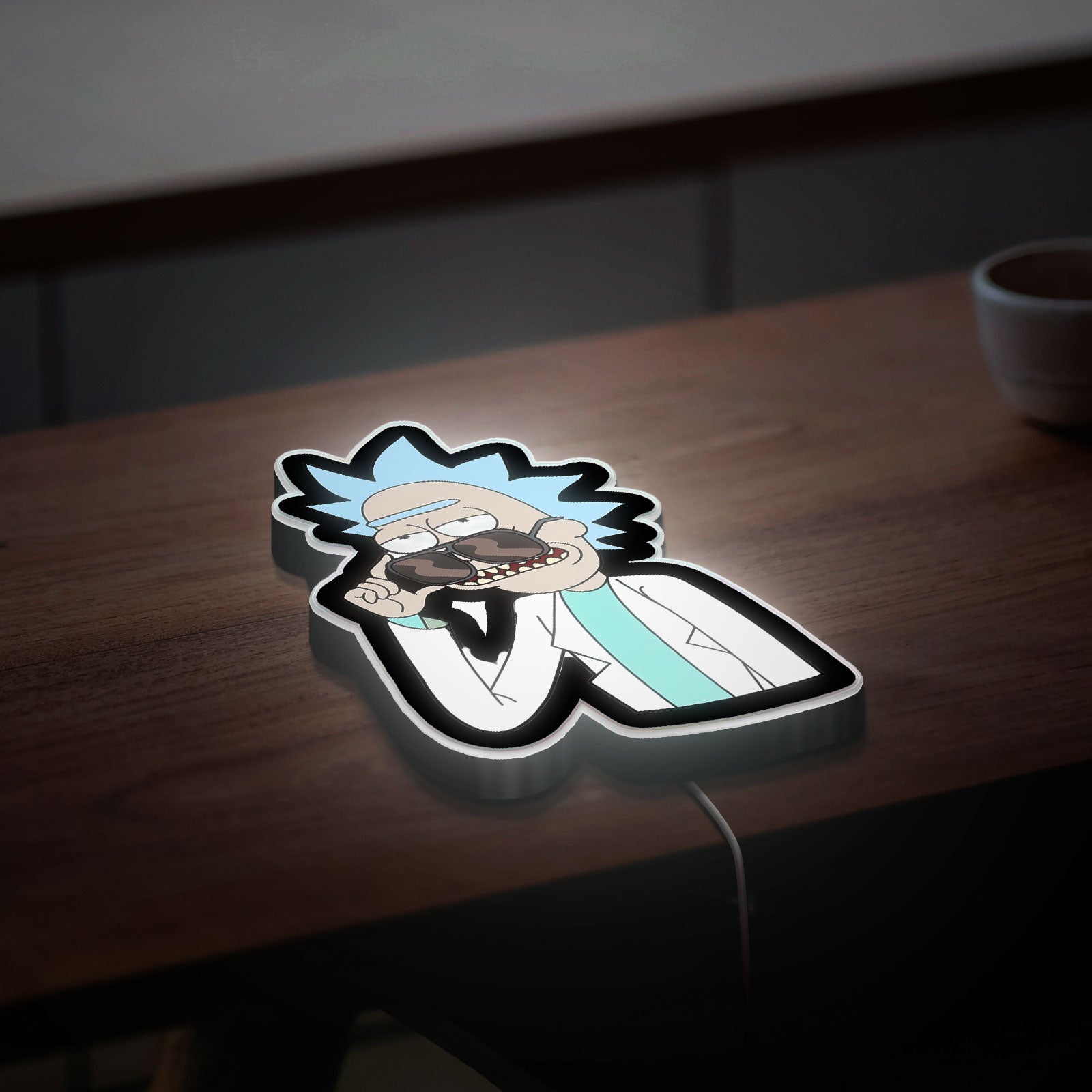 Rick Sanchez Glow Light - Sci-Fi LED Wall Decor, Rick and Morty Inspired Night Lamp, Cool Gift for Fans